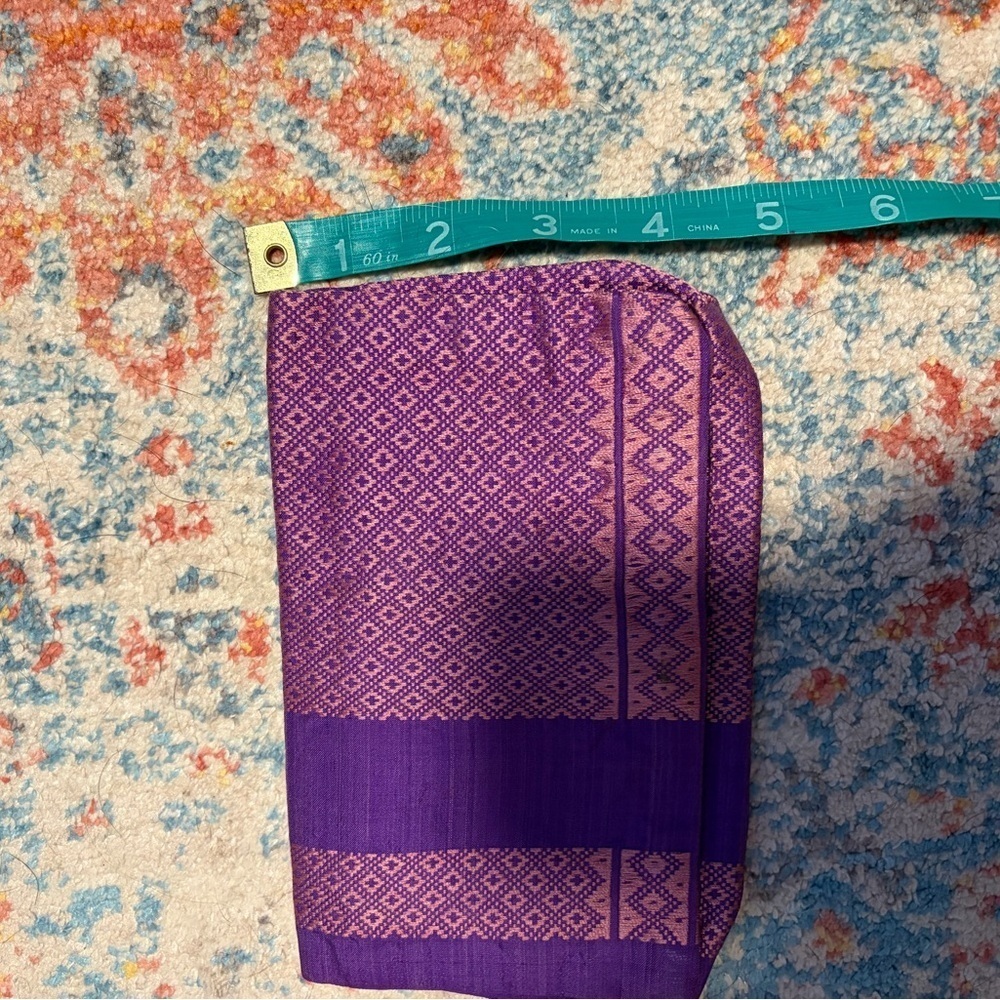 Purple silk wallet/pouch - Picture 7 of 7